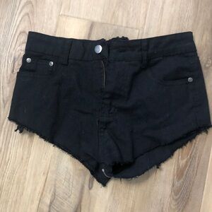 Zipper back hot shorts